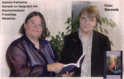 Katharina mit der Bibliothekarin Frau Weddrien
